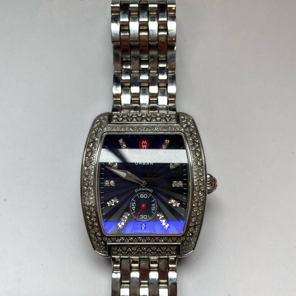 Large Urban Vintage Michele diamond watch
